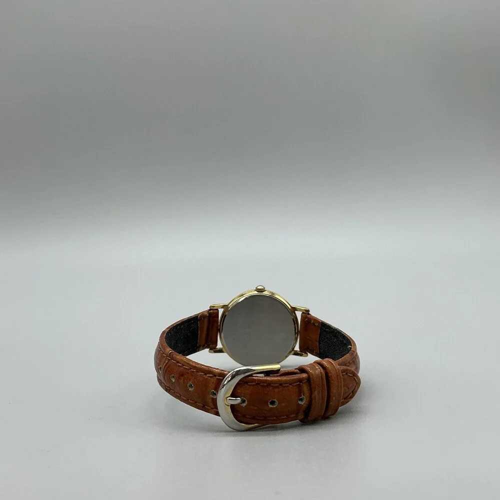 Vintage Seiko Womens Watch 26mm Blue Floral Dial Leather 1N00-0059 New Battery